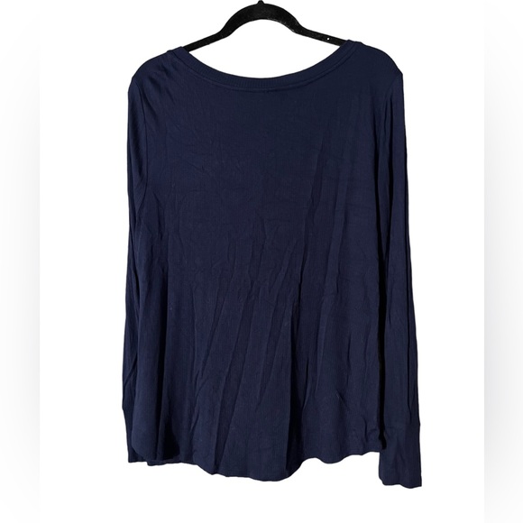Soma Soft Ribbed Navy Blue Lounge Top Women’s Size XL - Picture 3 of 3